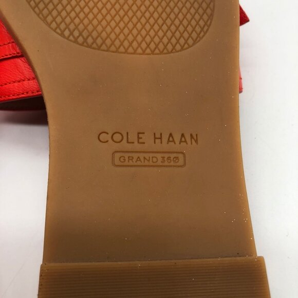 Cole Haan Womens Charlotte Grand 360 Red Leather Slide Sandals Size 5 - Picture 6 of 7